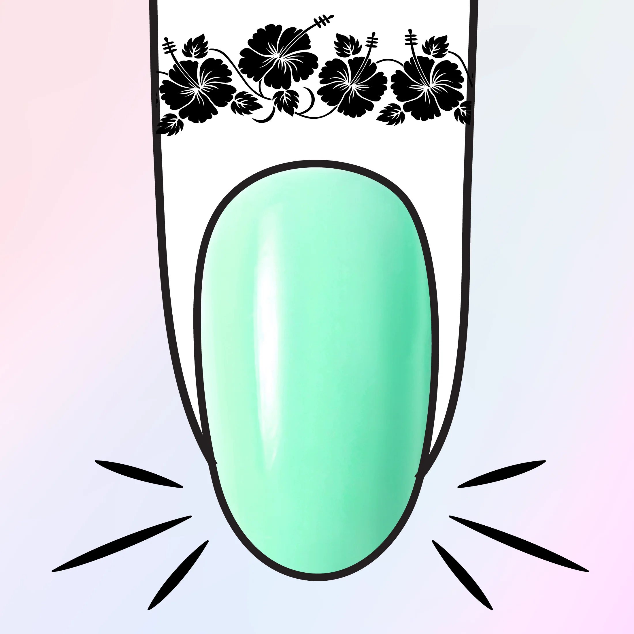Monochrome Press-On Nails - Image 42